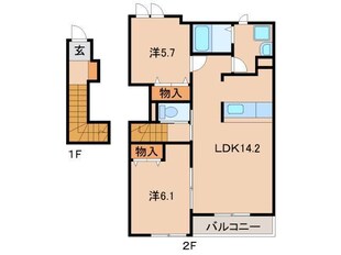 Repose岡崎の物件間取画像